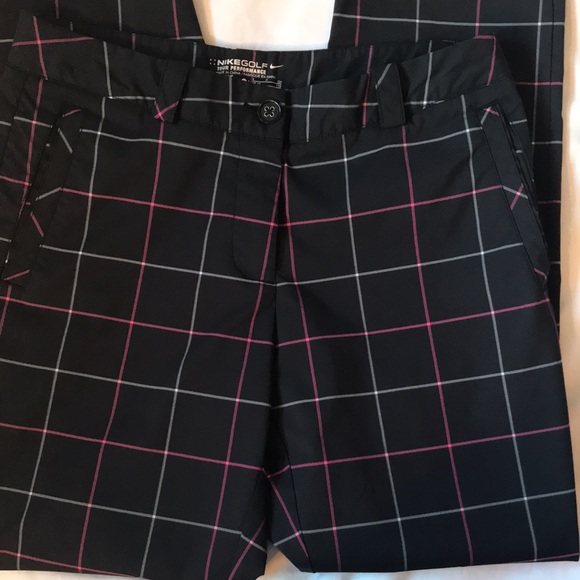 Nikegolf dri-fit charcoal checked golf pants - Picture 2 of 6